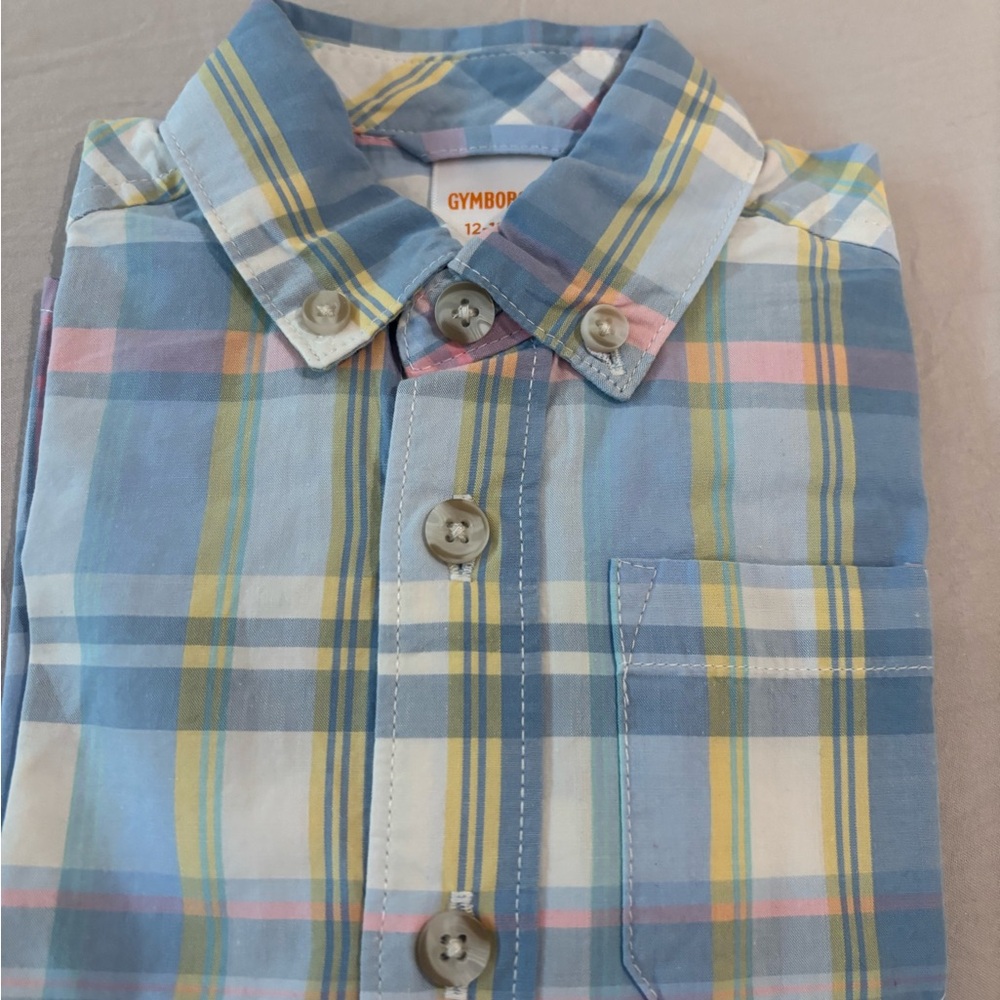 Gymboree Blue and Yellow Button Down Shirt